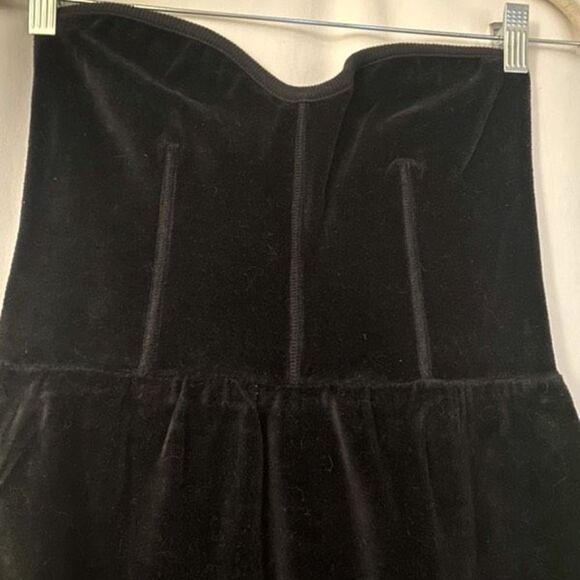 Sonia Rykiel Paris Strapless Mini Dress Stretch Velour with Bustier Top size Med - Picture 4 of 7